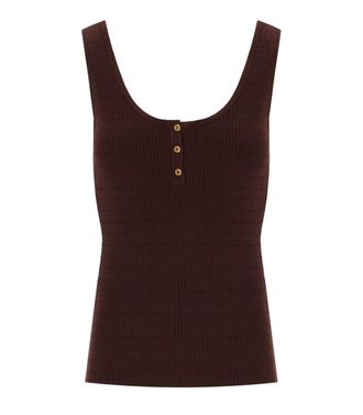 Elisabetta Franchi TOP IN MAGLIA CACAO ELISABETTA FRANCHI