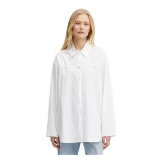 Patrizia Pepe Camicia in Popeline - - Blouses & Shirts - Donna - Bianco - M