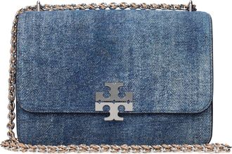 Tory Burch Blue Leather Shoulder Womens Bag