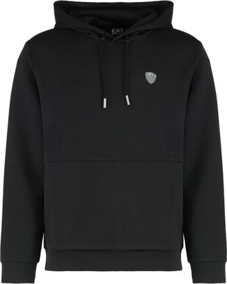 Emporio Armani Train Premium Shield Hoodie - Heren - Hoodies - Zwart - 3XL - Polyester - Hoodies & sweatvesten