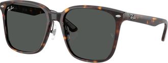 Ray-Ban Dark Grey Square Unisex Sunglasses RB2206D 710/87 57