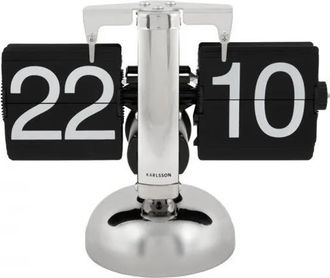 Present Time Small Flip Reloj Plata 21 Cm