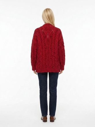 Dolce & Gabbana Womens Bordeaux Virgin Wool Cardigan Clothing