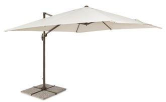 BIZZOTTO Sombrilla de aluminio natural de 3x3 brazos
