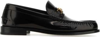Versace Medusa 95 Leren Loafers - Heren - Loafers - Zwart - 40 EU - Leer - Schoenen
