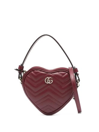 Gucci mini GG Marmont heart-shaped tote bag - women - Calf Leather - One Size - Red