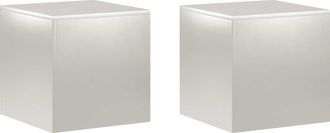 vidaXL Soporte De Plantas 2 Pcs Plateado 40 X 40 X 40 Cm Acero Vidaxl
