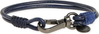 Caputo & Co. Mens Swivel Clasp Craftman Leather Bracelet in Dark Navy at Nordstrom Rack