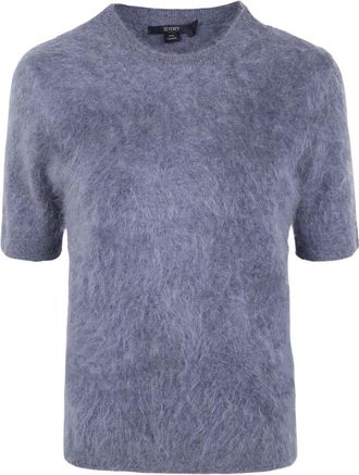 Seventy 940 Girocollo Mezza Manica - Dames - Ronde hals truien - Blauw - S - Truien & Vesten