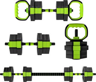 OEM Juego De Mancuernas Ajustables 20 Kg 6 En 1 Como Kettlebell Barra Mancuernas Soporte Para Flexiones Para Gimnasio Casa