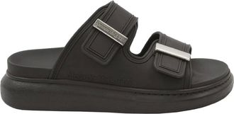 Alexander McQueen Alexander McQueen, Sliders, male, Black, Size: 8 US Black Rubber Sneakers