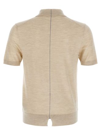 Burberry Mens Beige Wool Polo Shirt
