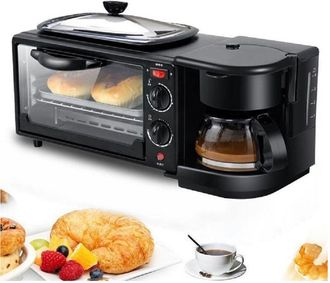 Trade Shop Trade Shop - Macchina Colazione Elettrica 3in1 Tx-8251 Forno Multifunzione Padella Caffettiera