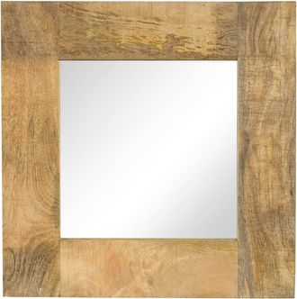 vidaXL Espejo De Madera Maciza De Mango 50x50 Cm Vidaxl