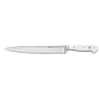 W&uuml;sthof Classic White 9 Inch Carving Knife, Hollow Edge