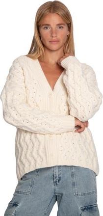 Belle & Bloom Sugar Plum Chunky Cardigan in Cream at Nordstrom, Size X-Small Au