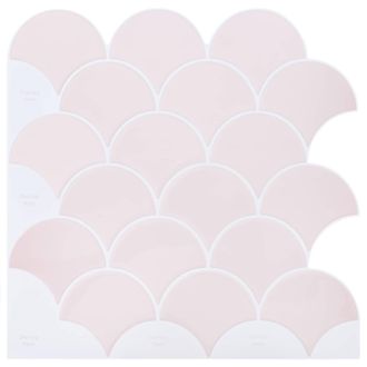 vidaXL Baldosa De Escama De Pescado 10 Uds. Rosa Claro 30 X 30 Cm Vidaxl