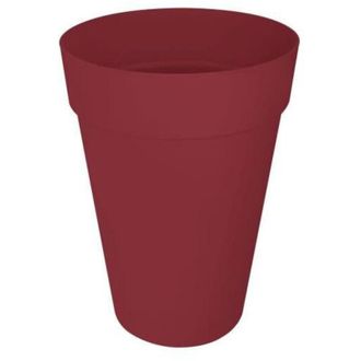 ELHO Pot De Fleur - Elho - Loft Urban Rond - Haut 42 - Rouge - &Oslash; 42 X H 56 Cm - Ext&eacute;rieur - 100% Recycl&eacute;
