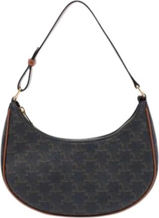 Celine Pre-owned Ava Schoudertas - Dames - Vintage Schoudertas - Bruin - ONE Size - Leer - Vintage