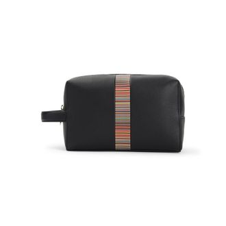 Paul Smith Black Cow Leather Bag Washbag-Uomo