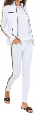 Anatomie Womens Luli Pants In White Carmeel Stripe