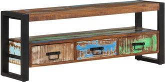 vidaXL Vidaxl - Mobile Porta tv 120x30x45 in Legno Massello di Recupero