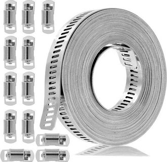 OEM Abrazaderas Ajustables De Acero Inoxidable De 5 M Con 12 Tornillos Para Mangueras De Agua, Gas Y Automoci&oacute;n
