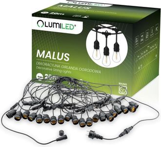 OEM Guirnalda De Luces Para Jard&iacute;n Malus Outdoor, 20 M, 20 Bombillas E27 Lumiled