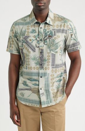 Dark Seas Cottondale Button-Up Shirt in Khaki at Nordstrom, Size Xx-Large