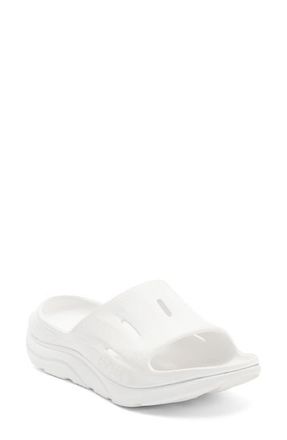 Hoka One One Ora Recovery Slide 3 Sandal in White /White at Nordstrom, Size 11 Womens