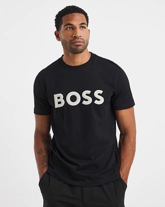 HUGO BOSS Graphic Logo T-Shirt - Black