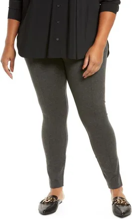 Lyss&eacute; Lyss&eacute; Center Seam Ponte Leggings in Charcoal at Nordstrom, Size 3X