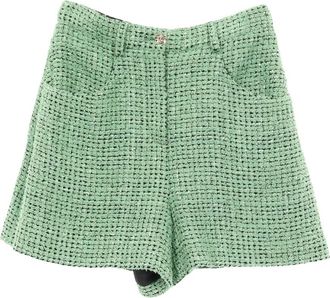 Chanel Coco Mark tweed shorts - Green