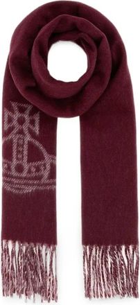 Vivienne Westwood Accessoires, Dames, Rood, ONE Size, Wol, Single Orb Sjaal