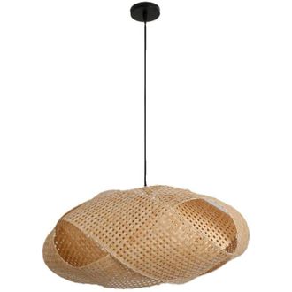 OEM L&aacute;mpara Colgante Boho De Rat&aacute;n De 50 Cm, 1 Bombilla E27