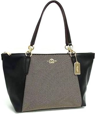 Coach Canvas Leather Handbag Shoulder Bag Tote Bag (Pre-Owned)