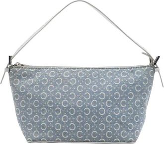 Celine Pre-owned Vintage Canvas Shoulder Bag - Dames - Vintage Schoudertas - Blauw - ONE Size - Leer - Vintage