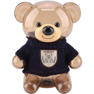 OEM Hucha Port&aacute;til De Pl&aacute;stico Transparente Para Ni&ntilde;os, Con Dise&ntilde;o De Osito De Peluche, Para Ni&ntilde;os Y Ni&ntilde;as, Para Ahorrar Dinero - Crezuo