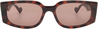 Gucci Brown Rectangular Ladies Sunglasses GG1534S 002 55