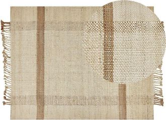 Beliani Rug YELMEZ Beige 160 x 230 cm Jute