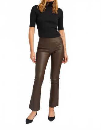 SPRWMN Jackie Leather Ankle Flare Leggings In Americano