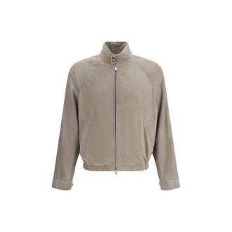 Brunello Cucinelli Bicolor Leather Mens Jacket