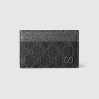Gucci Bi-color GG Card Case, Black, GG Canvas
