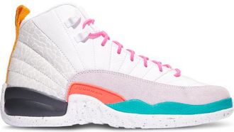 Nike Jordan Boys Retro 12 - Boys Grade School Basketball Shoes White/Vapor Green/Photon Dust Size 3.5