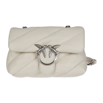 Pinko Pinko, Tassen, Dames, Wit, ONE Size, Love Mini Puff Maxi Quilt Bag