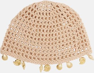 Os&eacute;ree Os&eacute;ree Sombrero de croch&eacute; de algod&oacute;n adornado