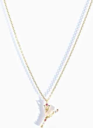 Girls Crew Flutterfly Initial Necklace in Gold at Nordstrom