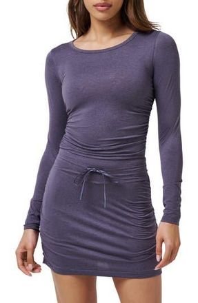 Travis Mathew Skyline Ruched Jersey Long Sleeve T-Shirt in Heather Graystone at Nordstrom Rack, Size X-Small