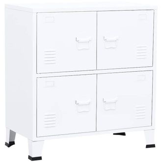 vidaXL Industrial Storage Chest White 75x40x80 cm Steel vidaXL