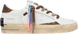 Crime London Skate Almond Drizzle - Dames - Schoenen - Wit - Maat: 38 EU Leer